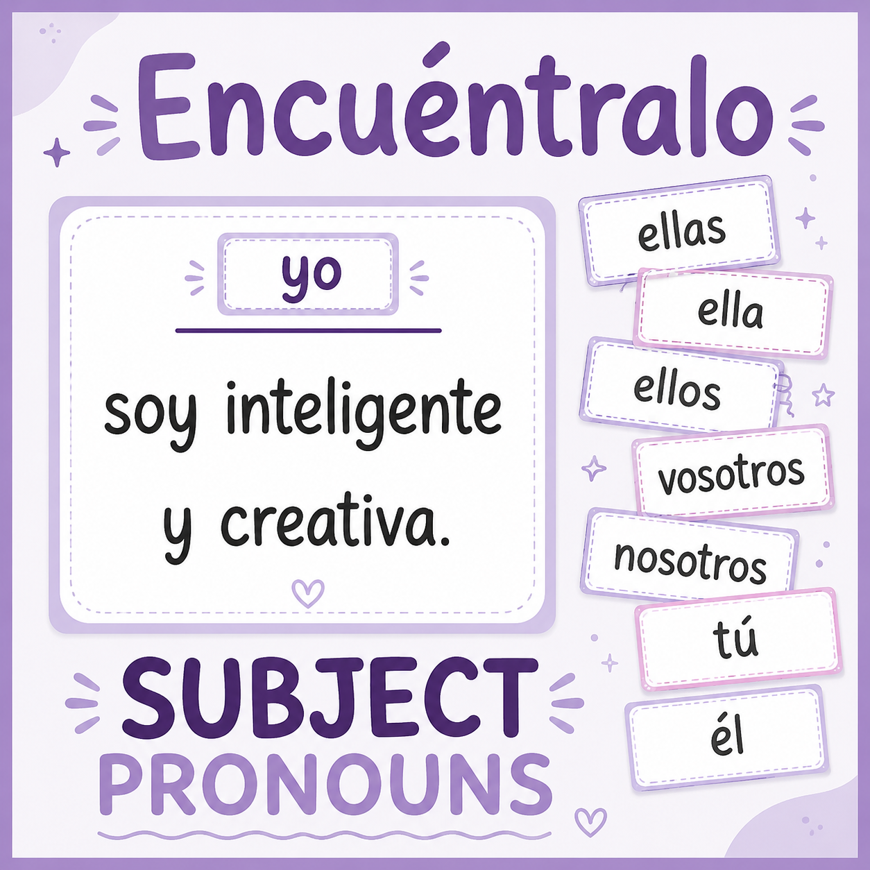 Encuéntralo: Spanish Subject Pronouns Game | Interactive Grammar Activity