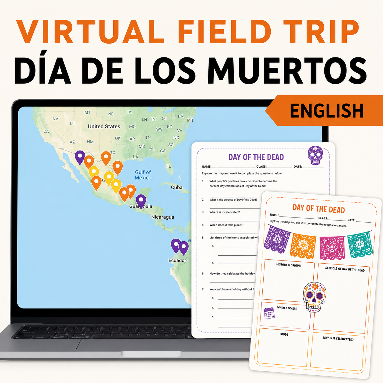 El Día de los Muertos Webquest | Spanish Day of the Dead Lesson & Activities