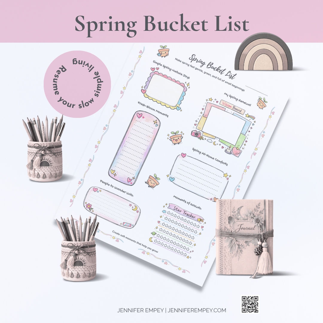 Spring Bucket List Sketchy Planner - Printable