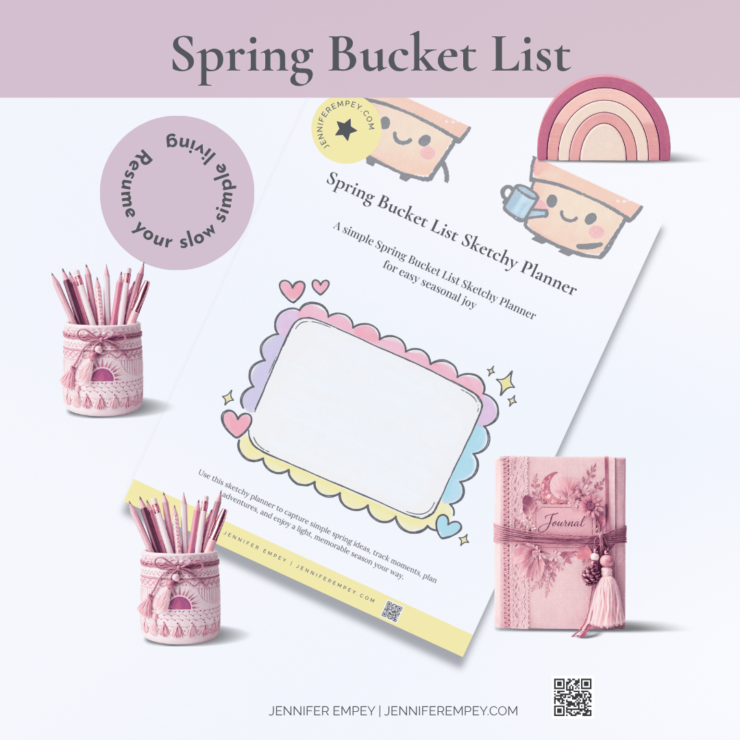 Spring Bucket List Sketchy Planner