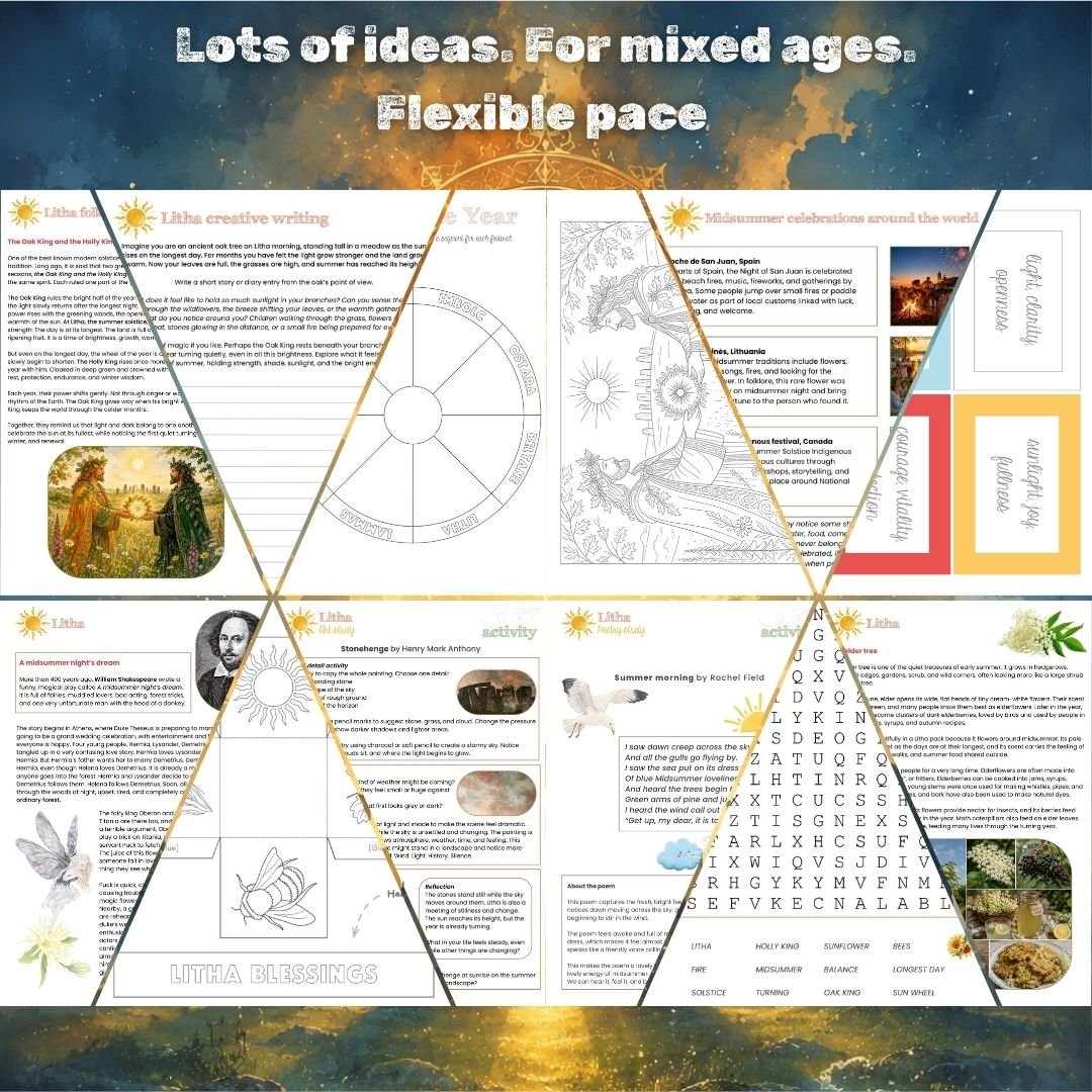 Litha Pack for kids | Midsummer Folklore, Crafts and Activities