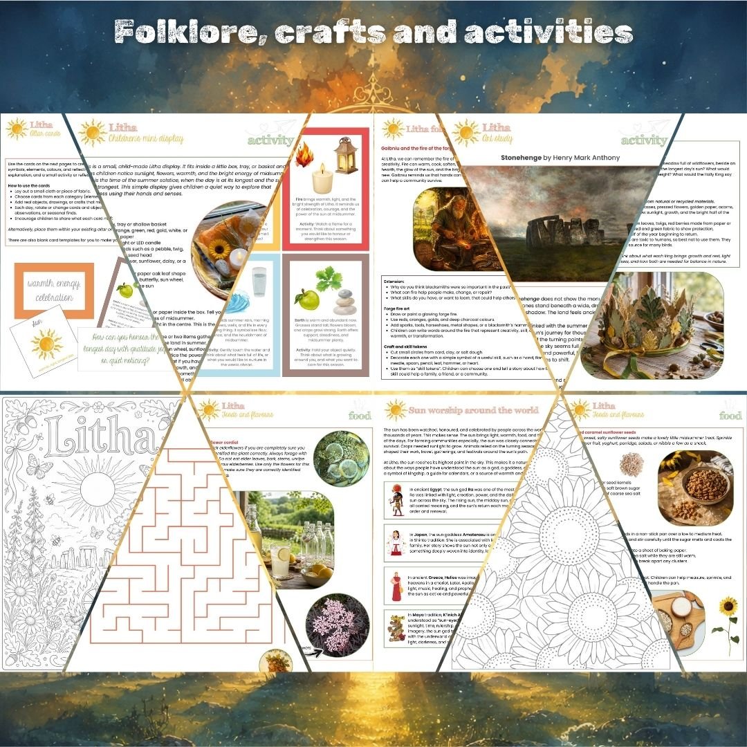 Litha Pack for Children | Summer Solstice Folklore, Crafts and Activities