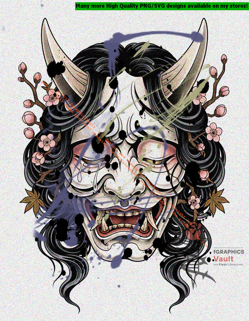 89 Hannya mask tattoo flash designs featuring traditional Japanese irezumi artwork, oni masks, yokai-inspired illustrations, and high-resolution tattoo reference sheets.
