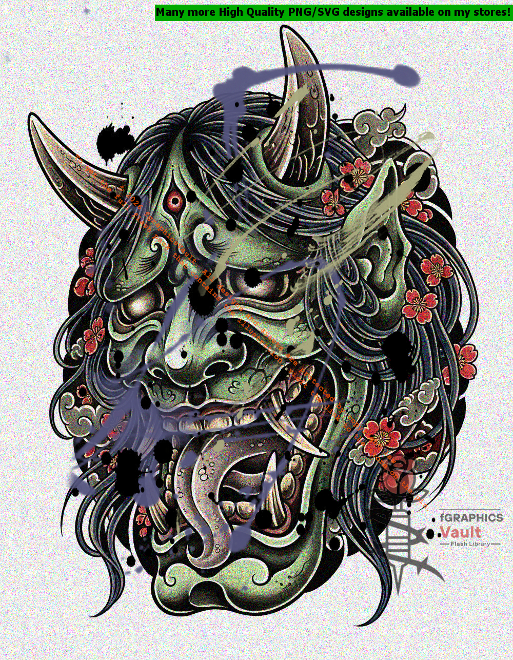 89 Hannya mask tattoo flash designs featuring traditional Japanese irezumi artwork, oni masks, yokai-inspired illustrations, and high-resolution tattoo reference sheets.