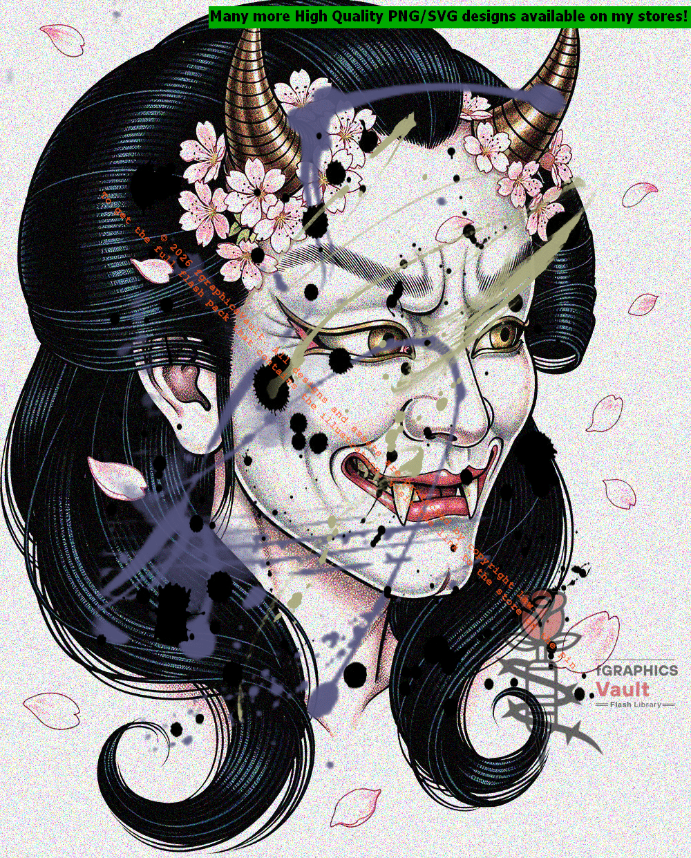 89 Hannya mask tattoo flash designs featuring traditional Japanese irezumi artwork, oni masks, yokai-inspired illustrations, and high-resolution tattoo reference sheets.