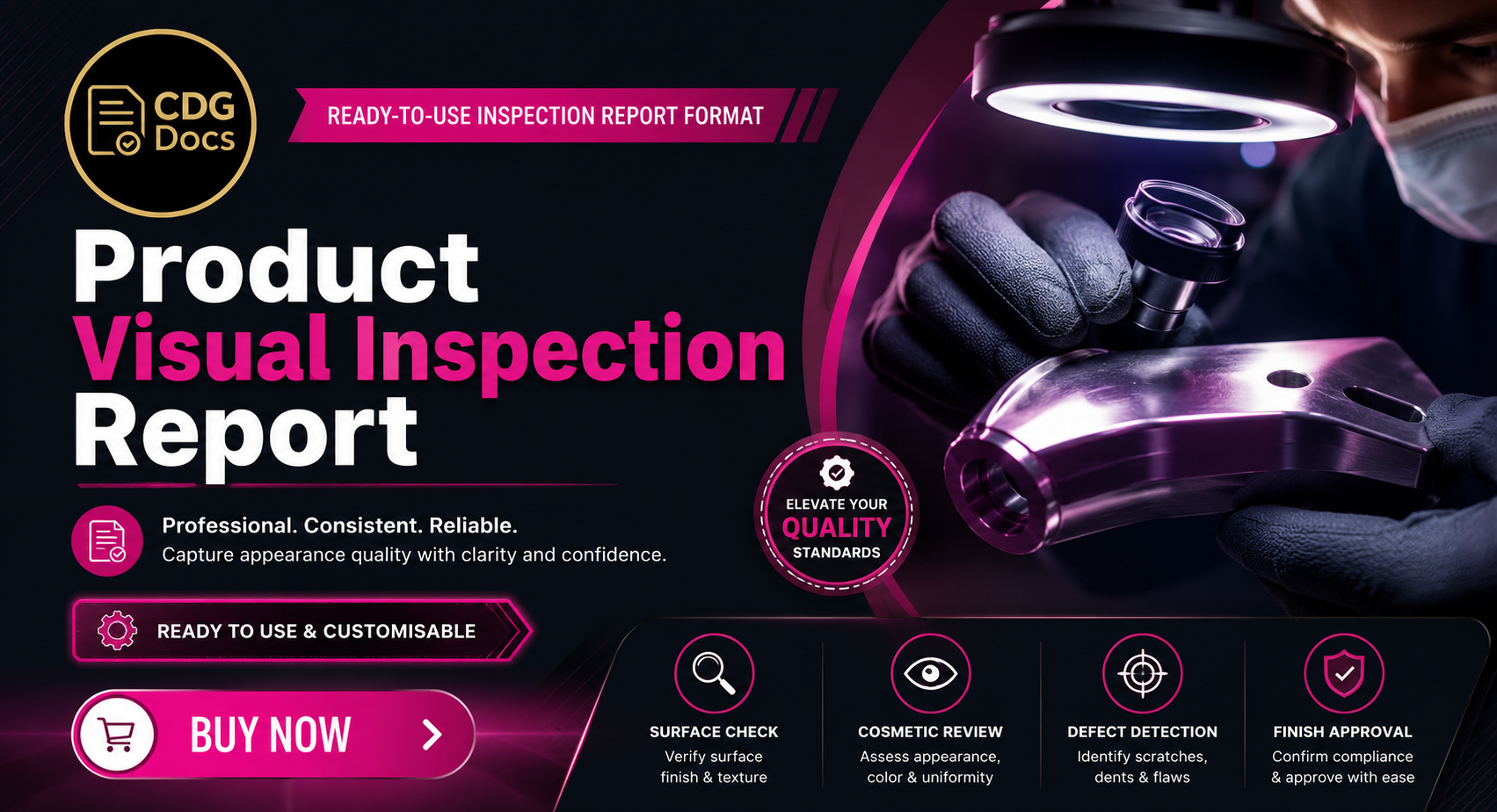 Visual Defect Report Product Visual Inspection Report Template | Product Appearance Quality ...
