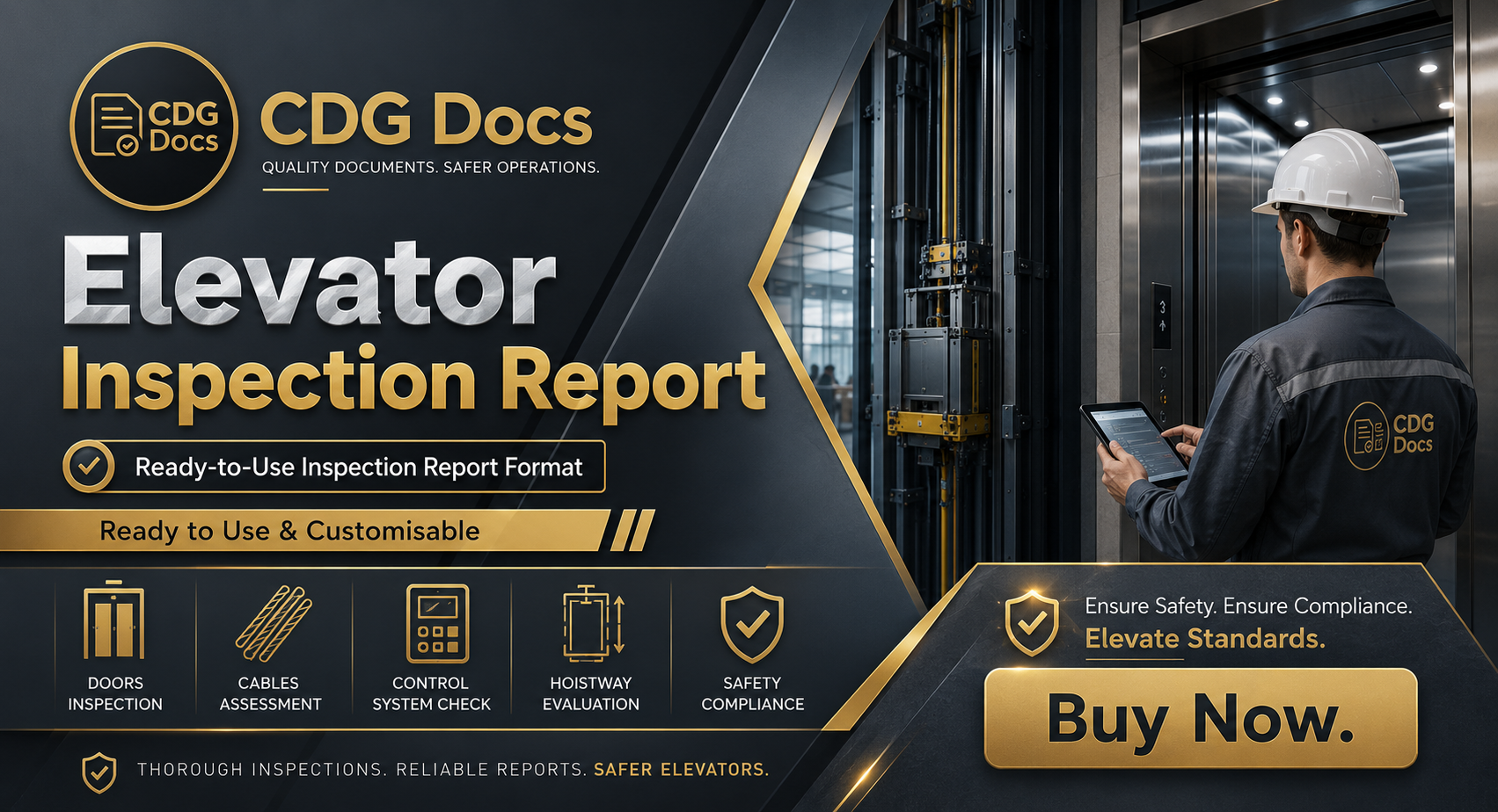 Elevator Inspection Report Template | Lift Safety Inspection Checklist ...