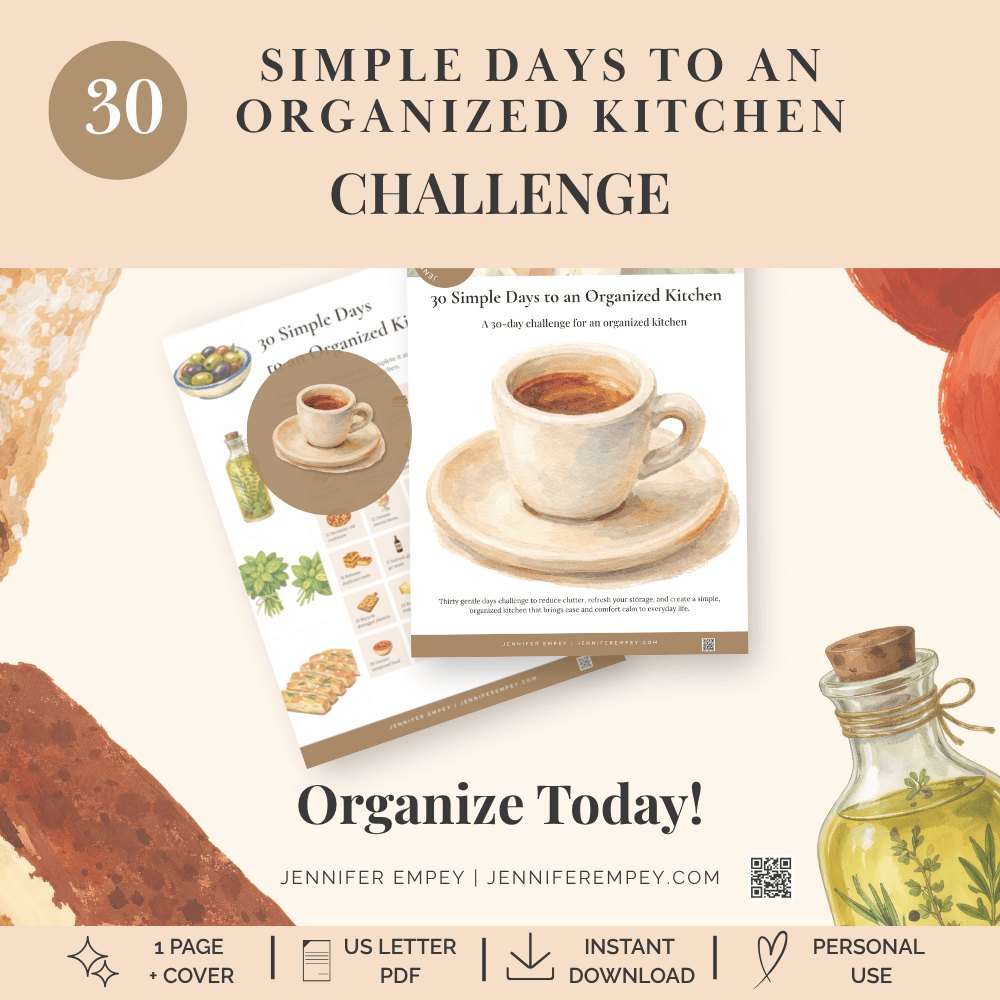 30 Simple Days to an Organized Kitchen Challenge Printable