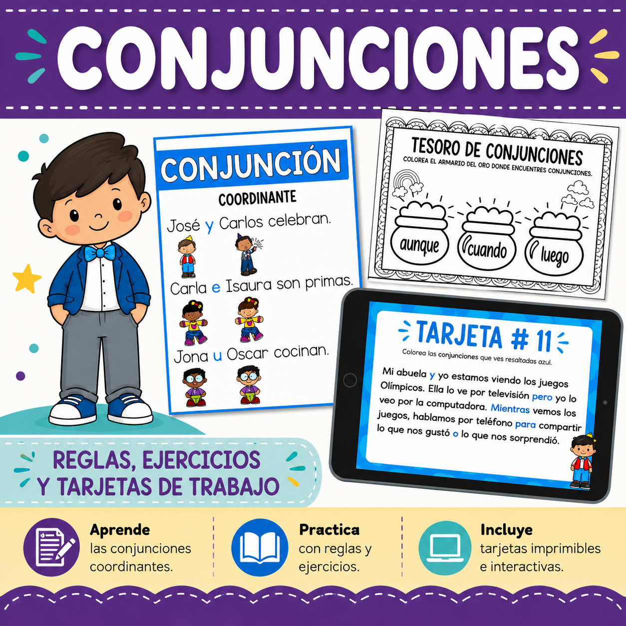 Conjunciones en Español | Spanish Conjunctions Activities & Practice