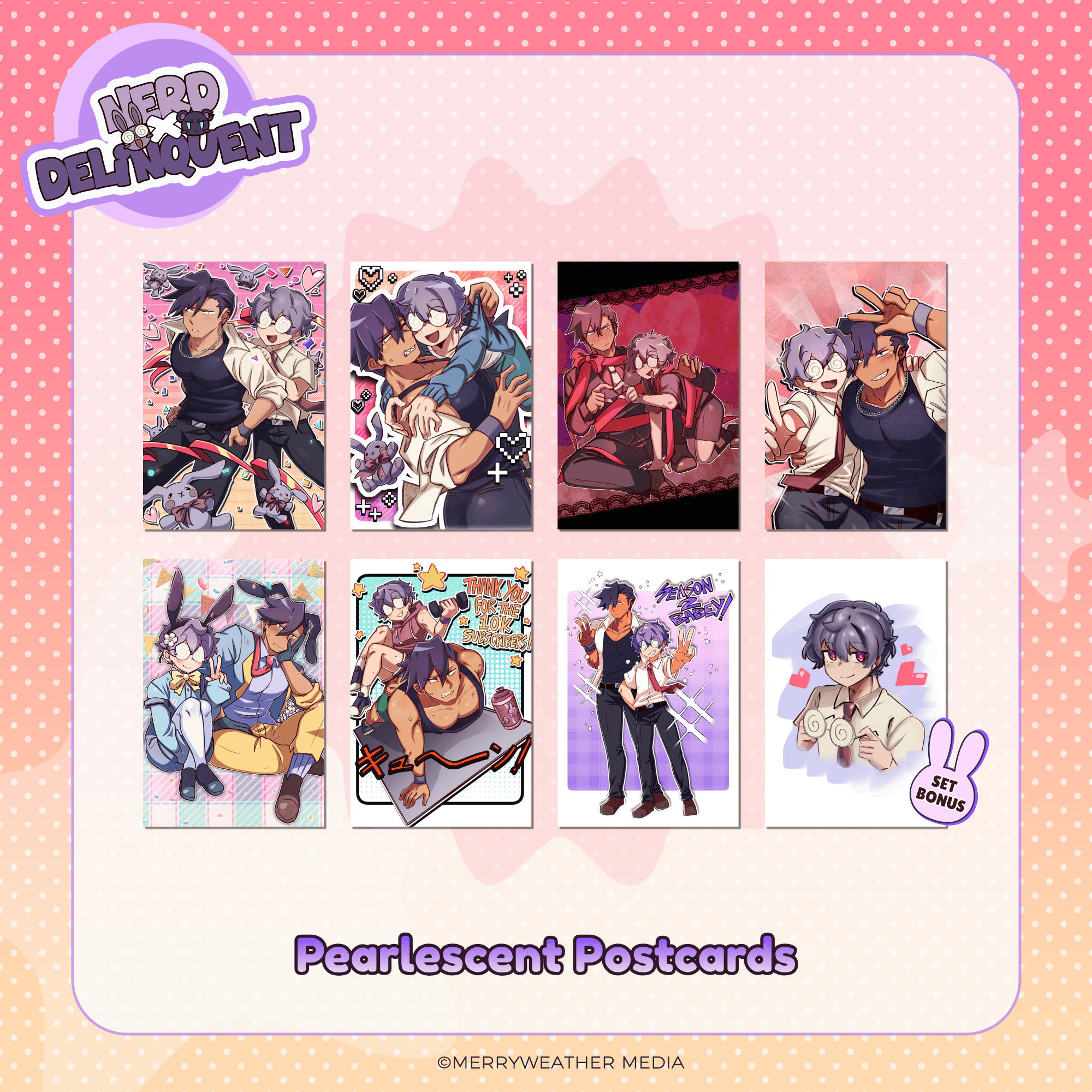 Nerd x Delinquent Postcards - Full Set