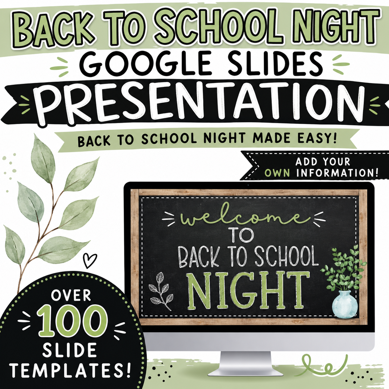 Back-to-School Night Presentation | Editable Google Slides Template