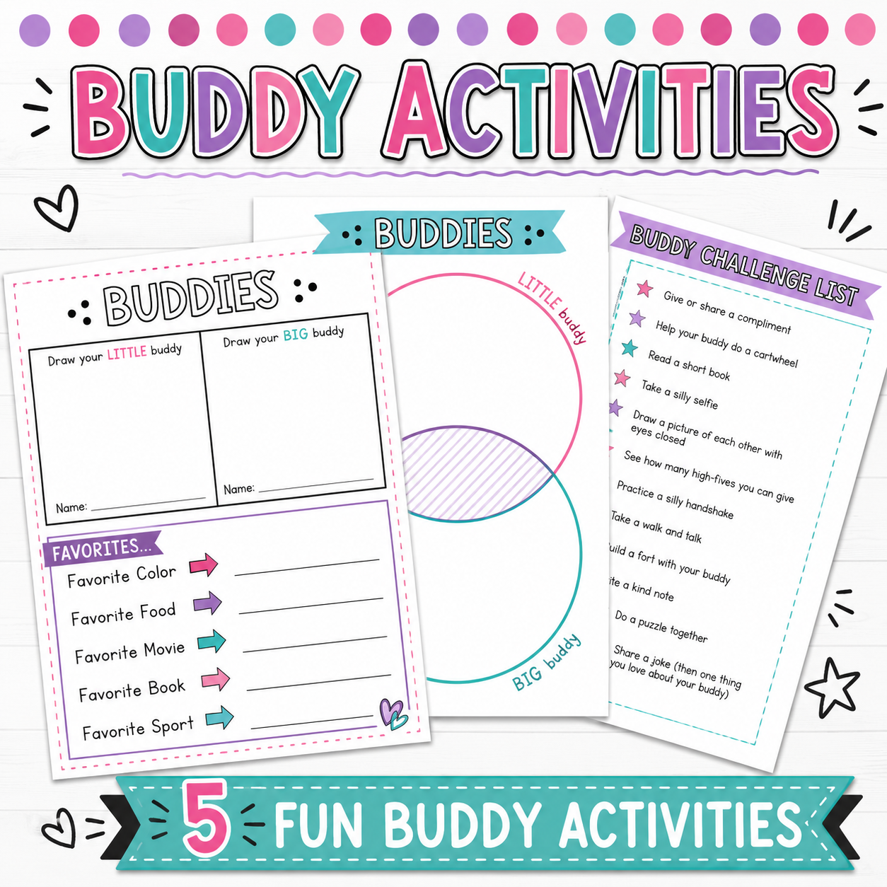 Big Buddy Little Buddy Activity Set | Team-Building & Mentorship Activities