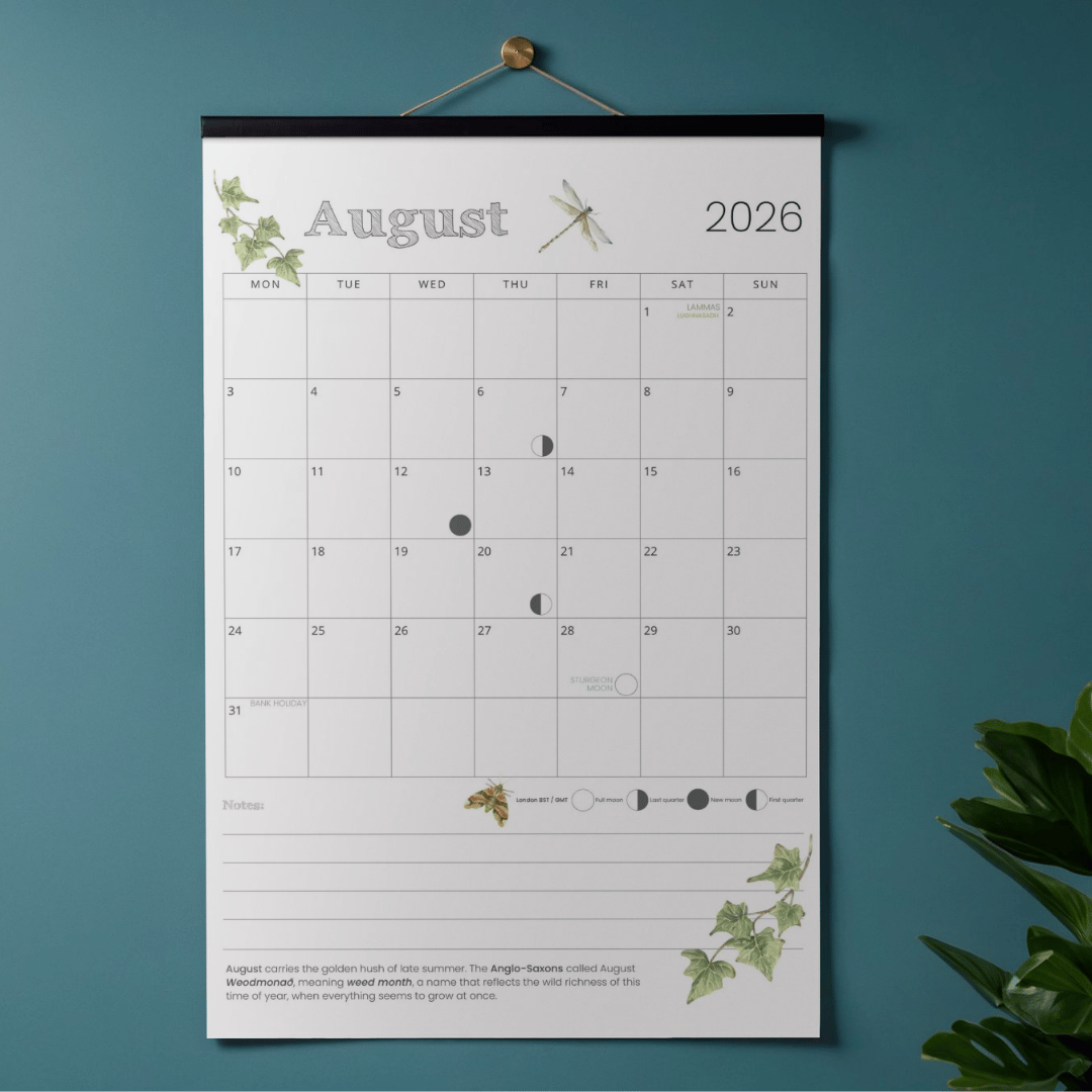 2026 seasonal calendar planner | July to December printable