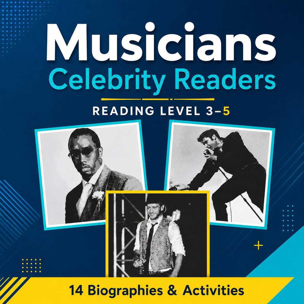 Famous Male Musicians | Short Biographies & Reading Comprehension Activities
