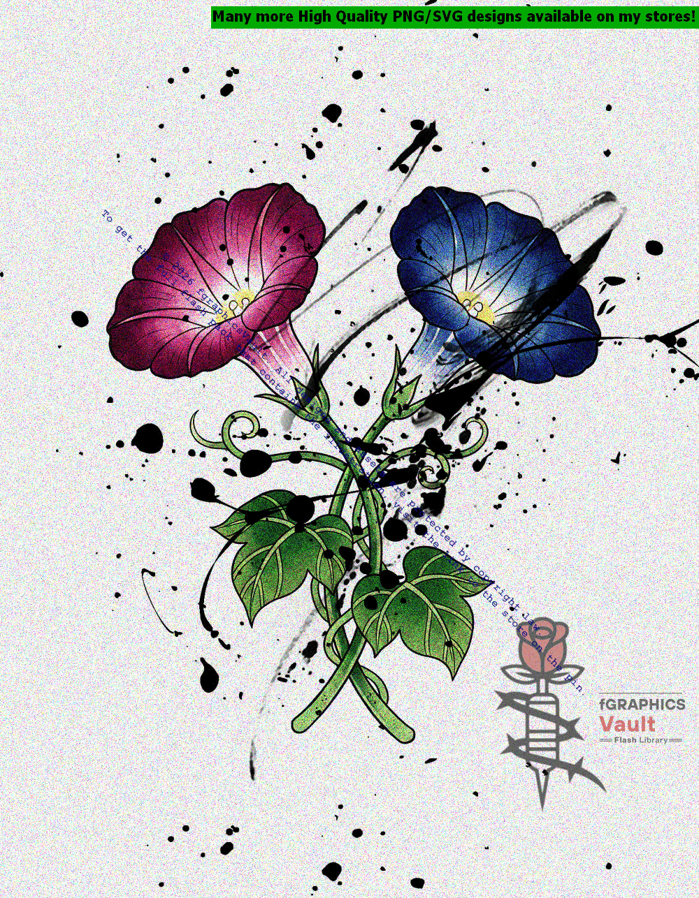 Japanese Summer Flower Irezumi Reference