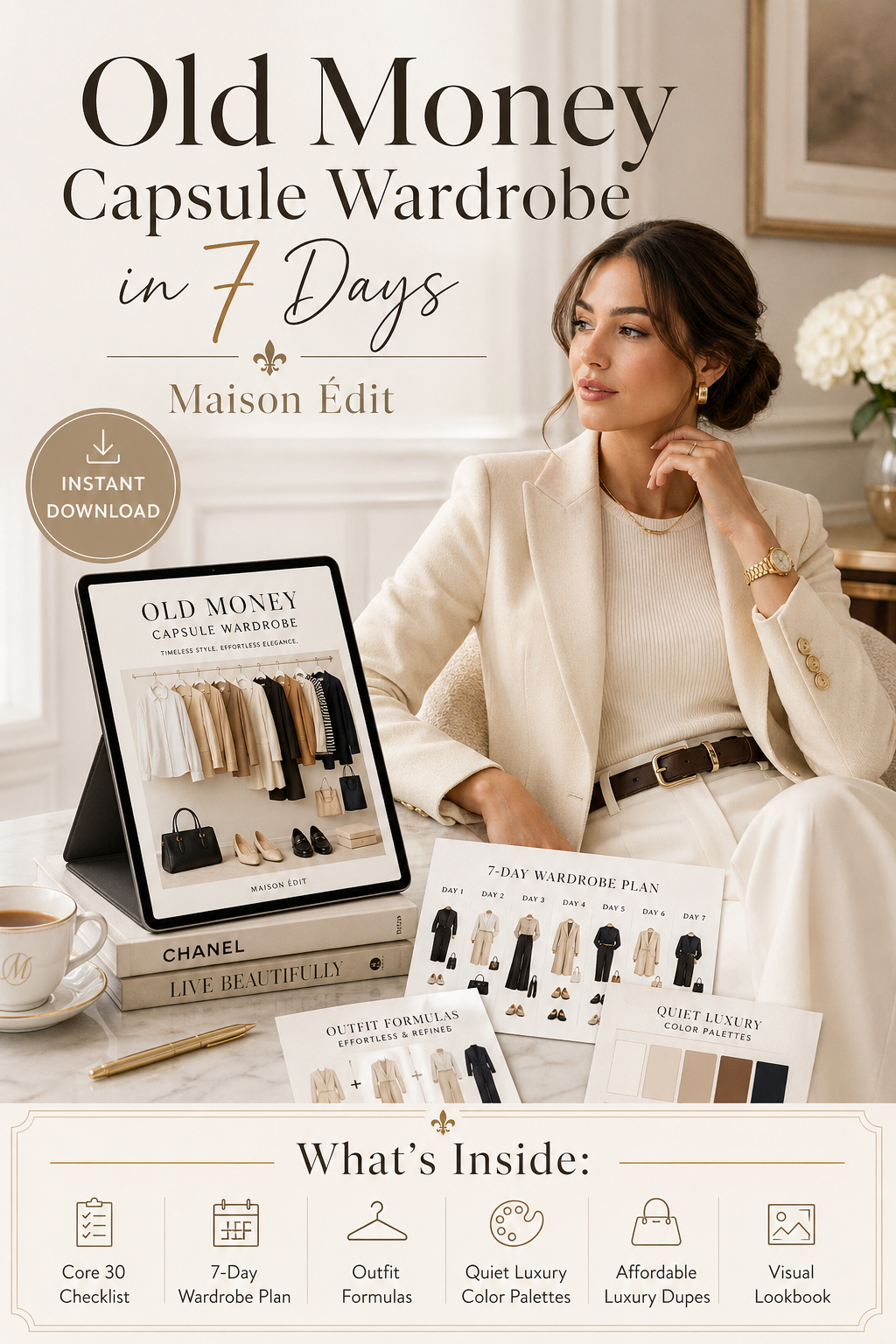 Old Money Capsule Wardrobe in 7 Days — The Quiet Luxury Style Guide for Effortless, Timeless Elegance