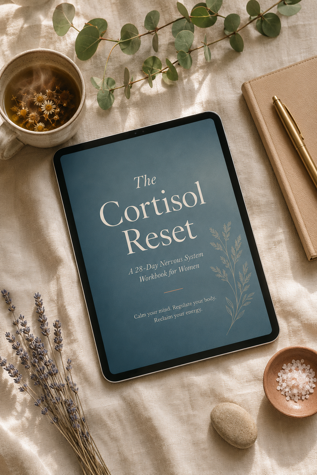 The Cortisol Reset | 28-Day Workbook for Tired, Wired & Burnt-Out Women