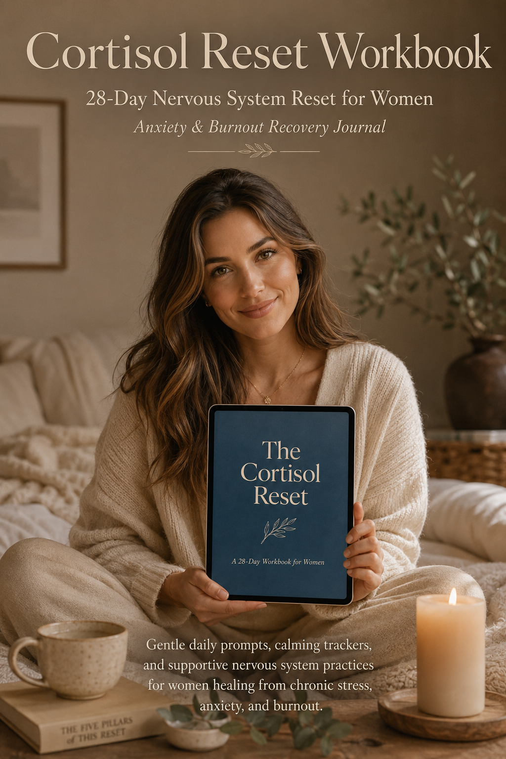 The Cortisol Reset | 28-Day Workbook for Tired, Wired & Burnt-Out Women