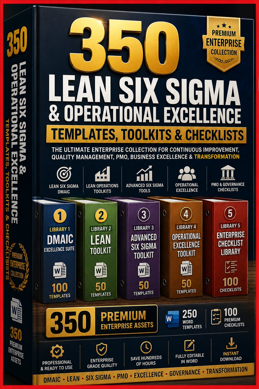350 Lean Six Sigma Templates, Operational Excellence Templates, PMO ...