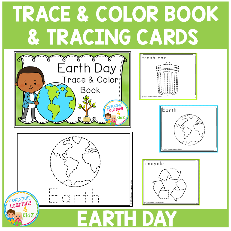 Earth Day Trace & Color Book | Tracing, Coloring & Fine Motor Practice