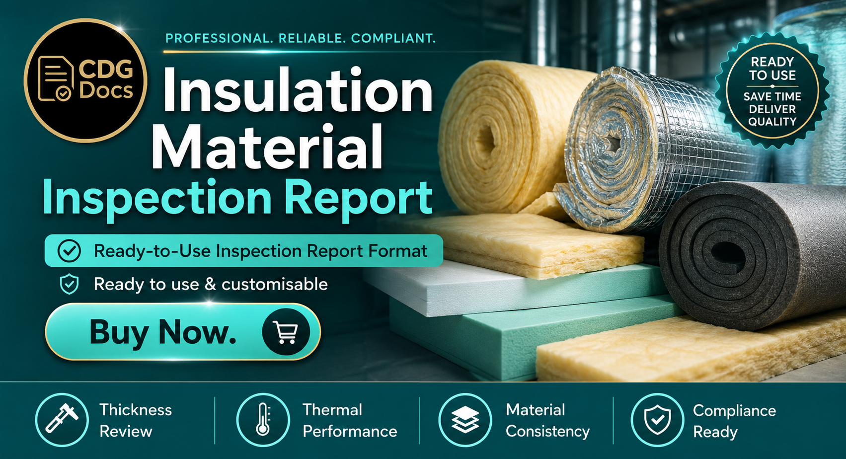 Insulation Material Inspection Report Template | Thermal Acoustic ...