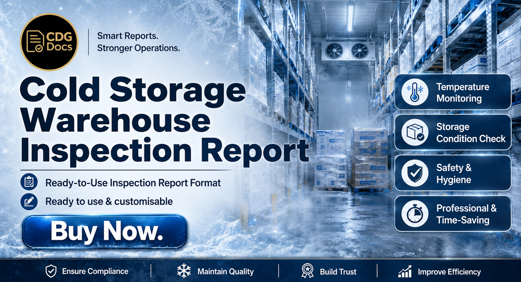 Cold Storage Inspection Report Template | Refrigerated Warehouse ...