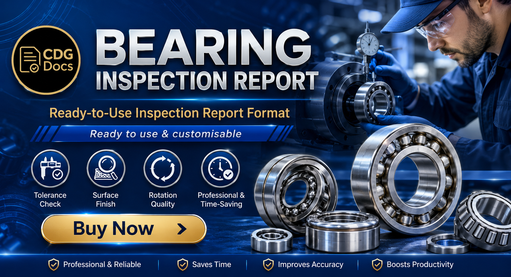Bearing Inspection Report Template | Industrial Bearing Quality ...