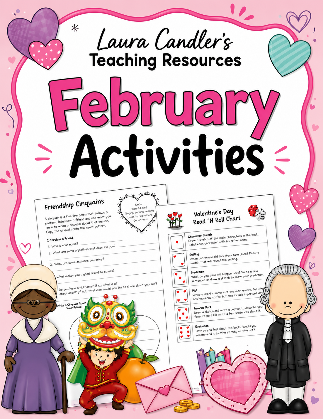 February Activities Bundle | Valentine’s Day & Black History Month Lessons