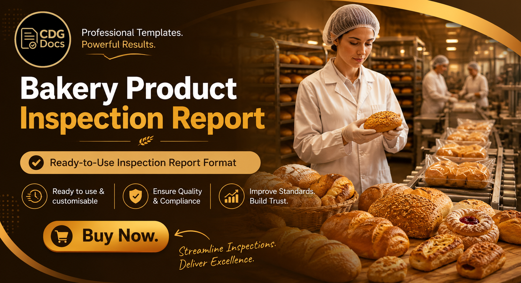 Bakery Product Inspection Report Template | Bread Pastry Quality ...
