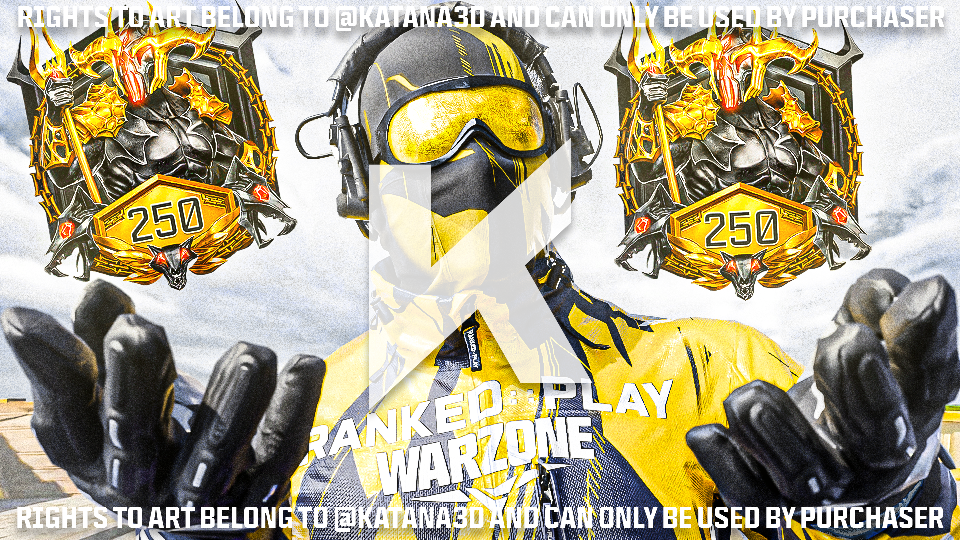 COD/Warzone/BO7 Thumbnail - Ranked Logos (250, Iridescent, Crimson ...