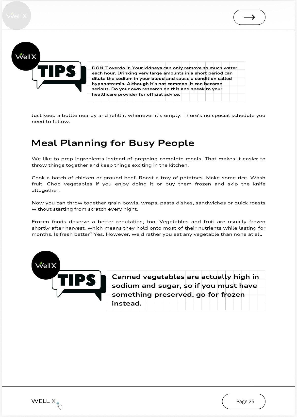 Well X weight loss tips and practical nutrition advice