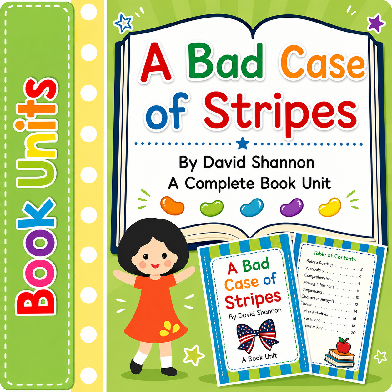 A Bad Case of Stripes by David Shannon | Book Unit, Comprehension & Literacy Activities