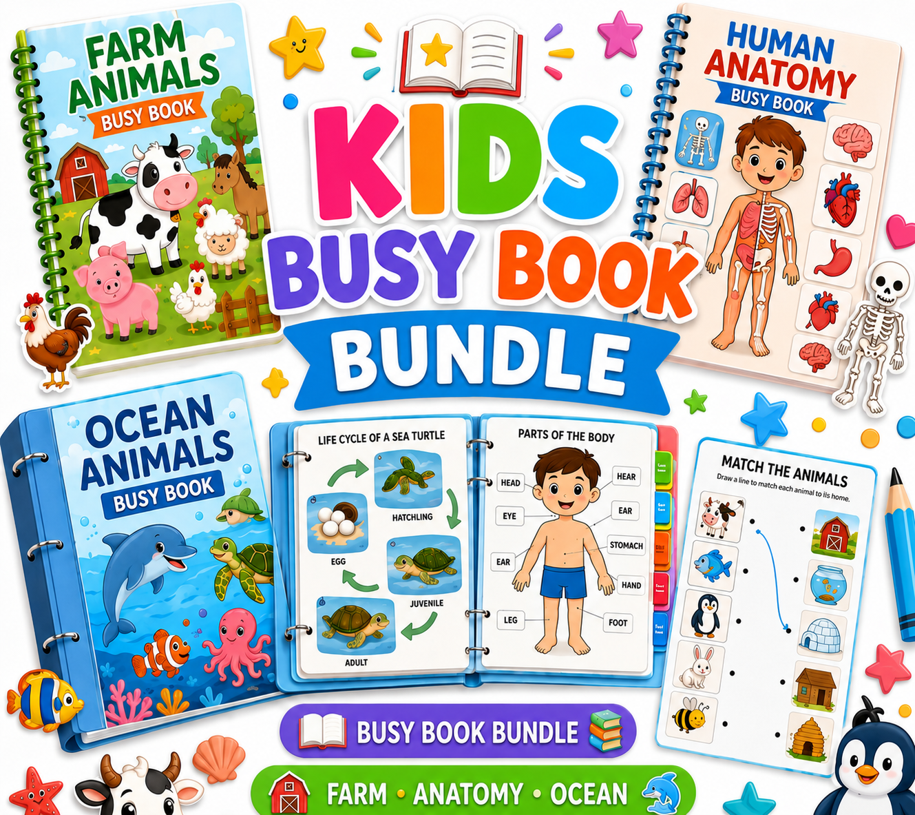 Busy Book printable bundle PDF Kids learning - Payhip
