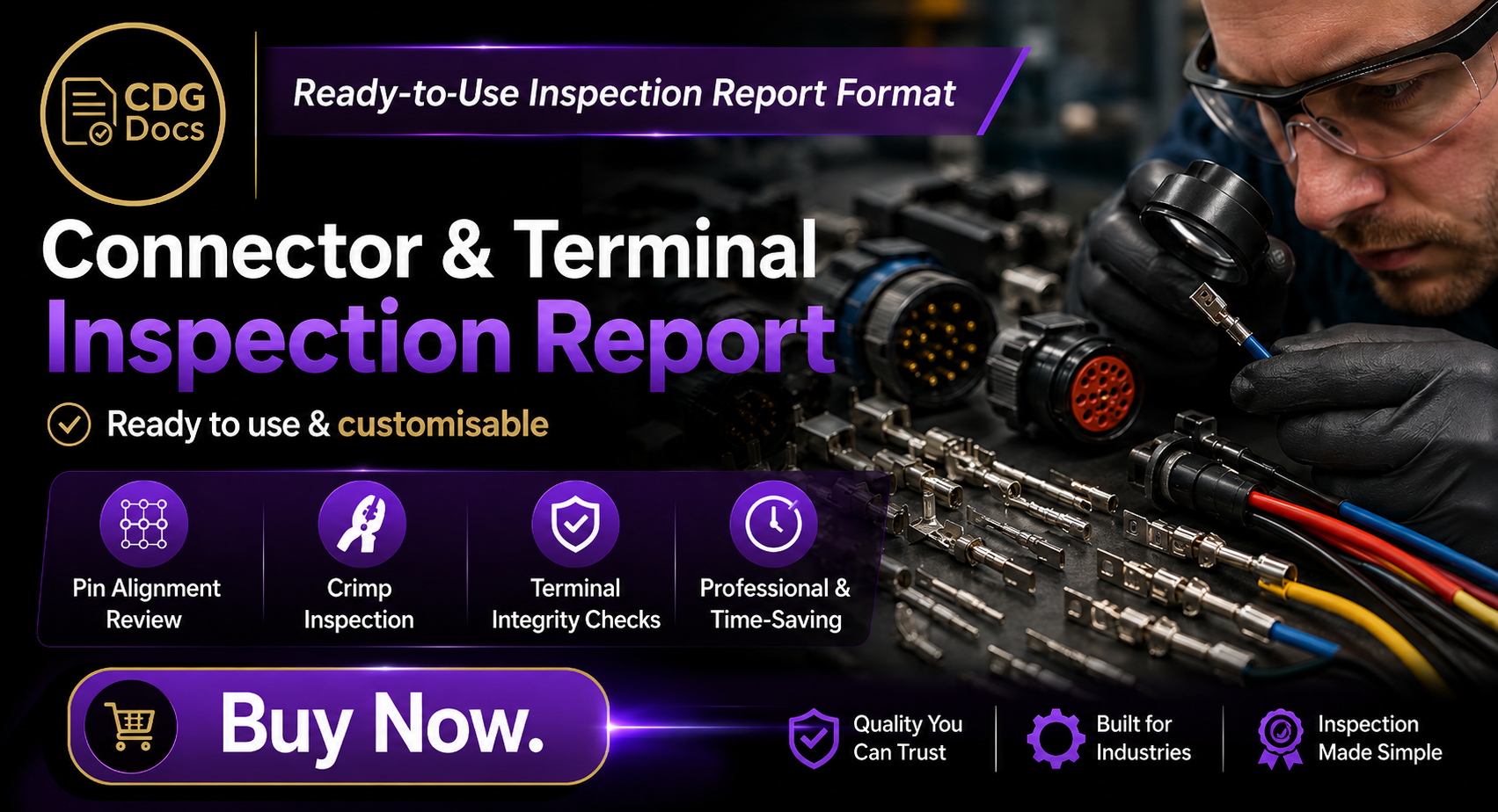 Connector Terminal Inspection Report Template | Electrical Connection ...