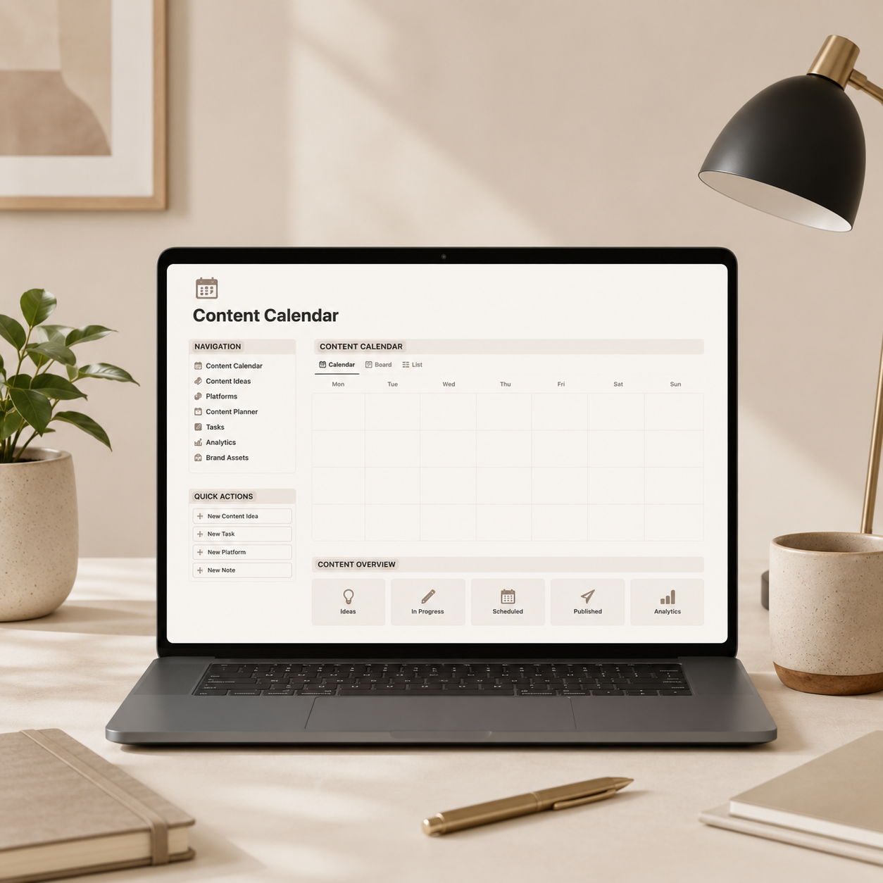 All-in-One Notion Content Planner & Calendar (Instagram, YouTube, Blog