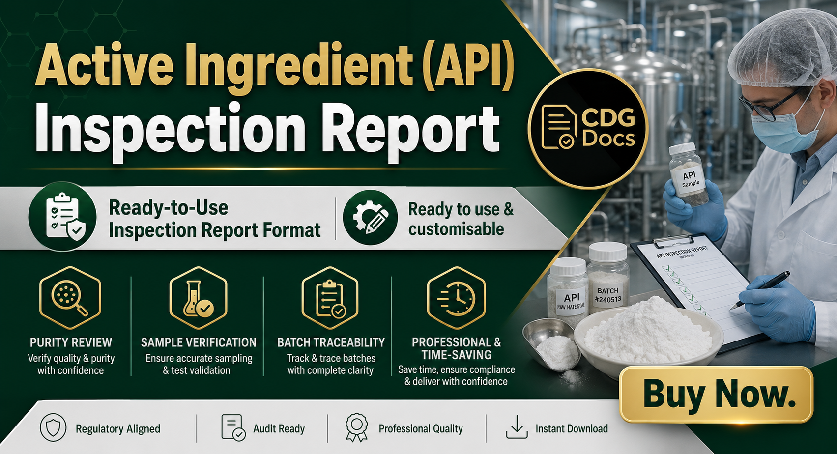 API Inspection Report Template | Active Pharmaceutical Ingredient ...