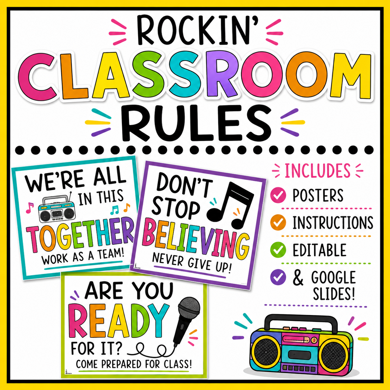 Music Classroom Rules | Posters, Expectations & Classroom Management Resources