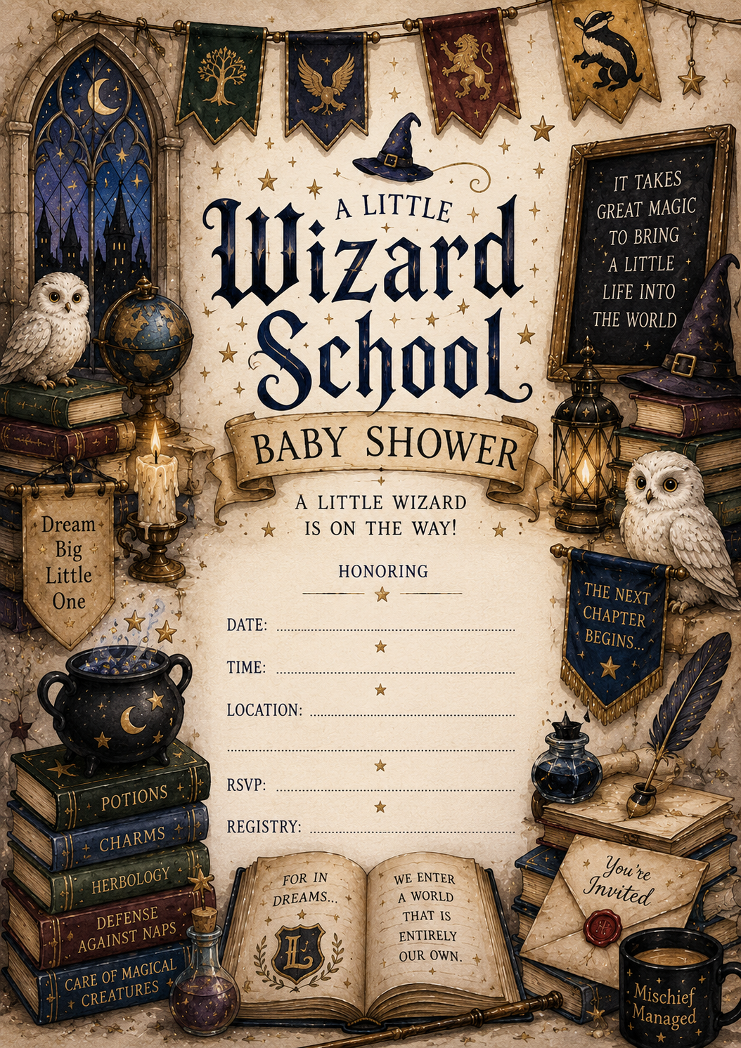 ⁠wizard baby shower⁠, ⁠magical baby shower invite⁠, ⁠little wizard on the way⁠, ⁠magic school invitation⁠, ⁠cozy fantasy baby shower⁠, ⁠baby shower printables⁠, ⁠vintage wizard invite⁠, ⁠owl baby shower theme⁠, ⁠gender neutral baby shower⁠, ⁠editable wiza