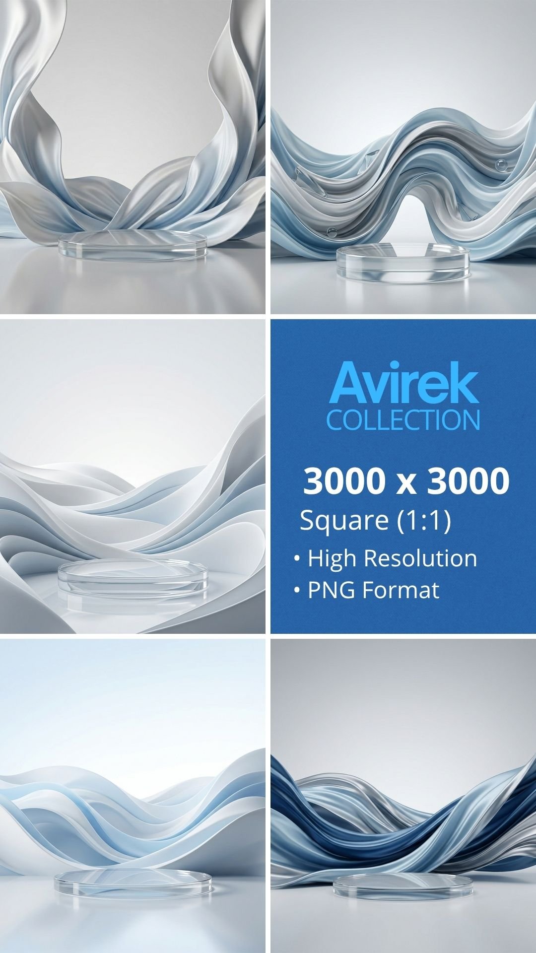 30 premium product backgrounds for cosmetics, perfumes, skincare, jewelry, and luxury brands. High-resolution advertising backdrops designed for Photoshop, e-commerce stores, social media marketing, and professional product presentations. Includes square,