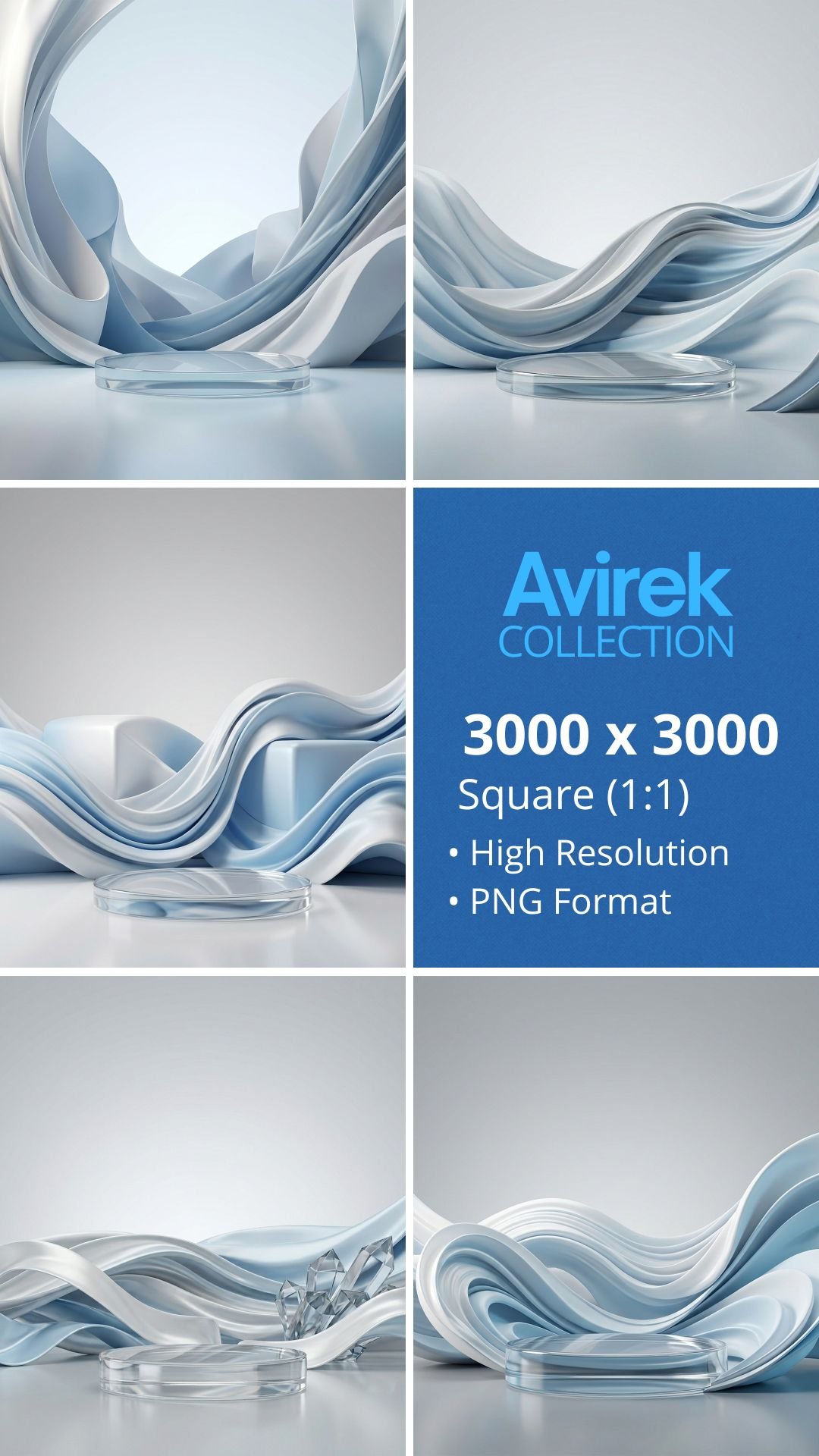 30 premium product backgrounds for cosmetics, perfumes, skincare, jewelry, and luxury brands. High-resolution advertising backdrops designed for Photoshop, e-commerce stores, social media marketing, and professional product presentations. Includes square,