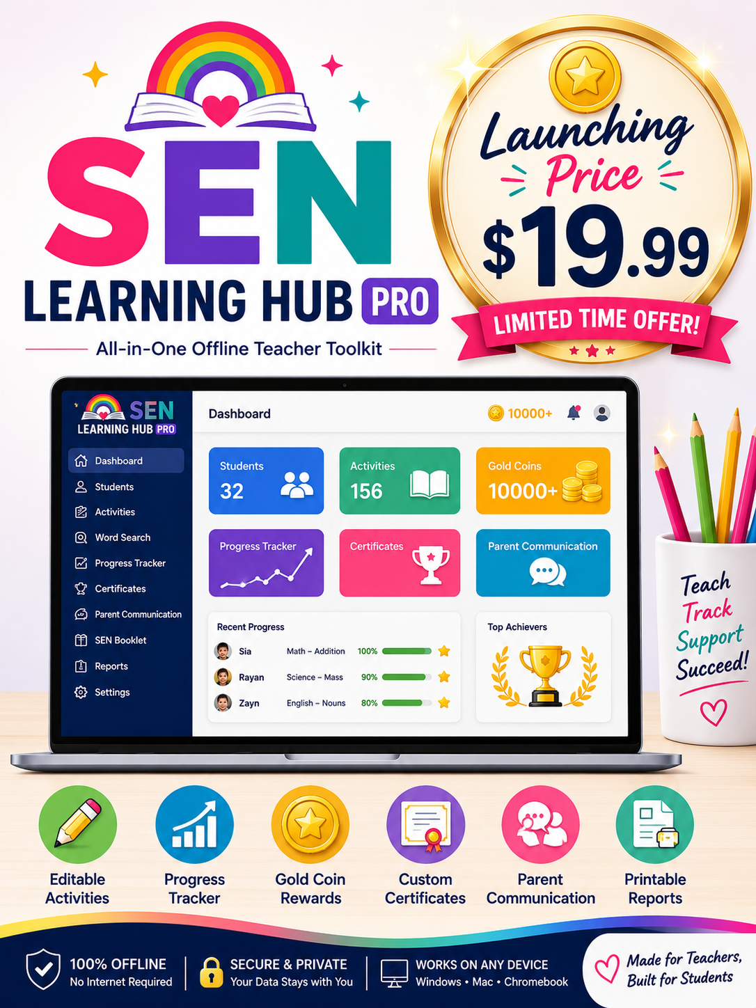 SEN Learning Hub Pro | Offline Teacher Toolkit | Editable Math, Science ...
