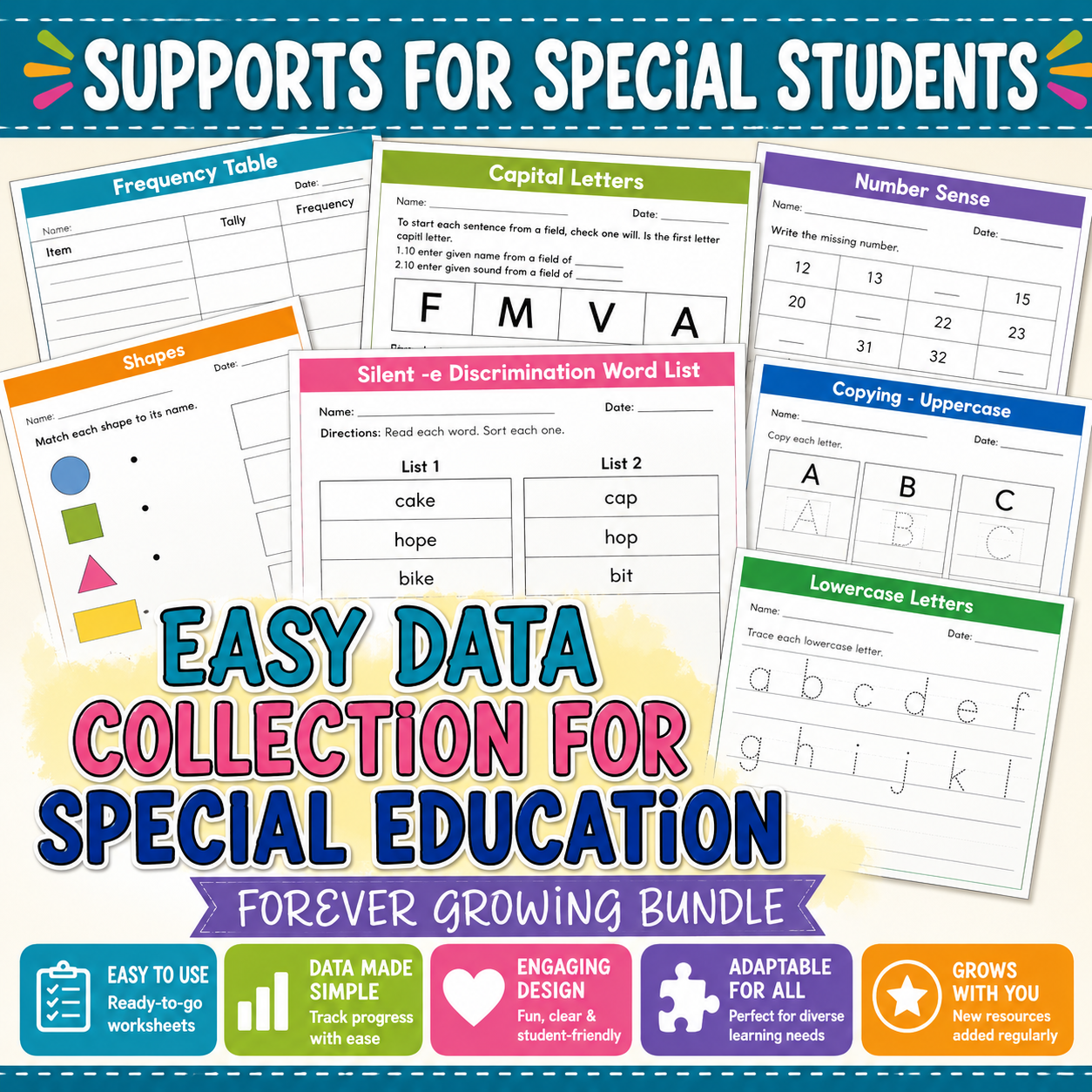 Editable Special Education Data Collection Forms | Progress Monitoring & Student Tracking