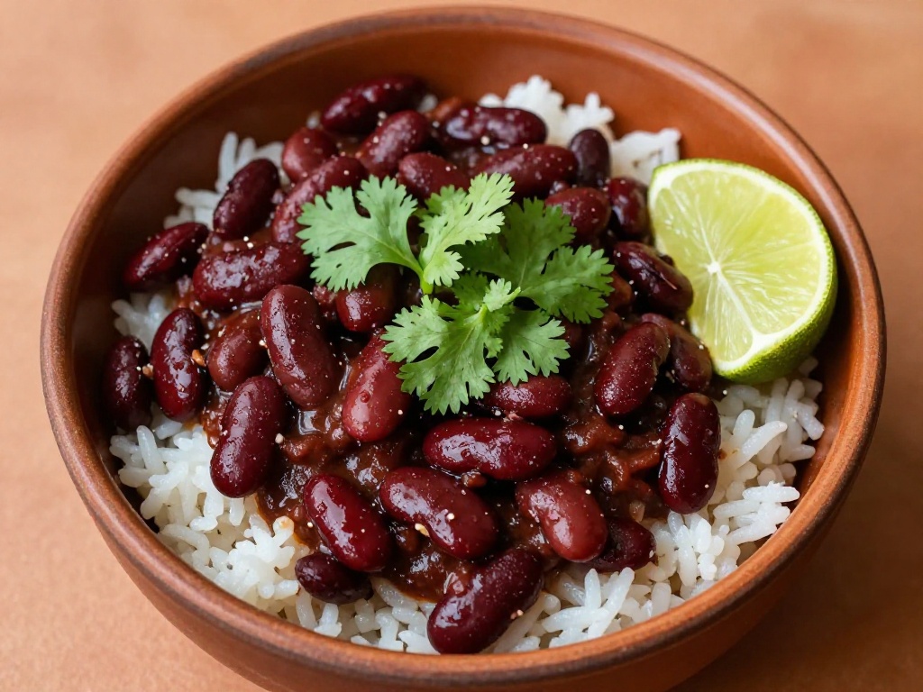 Inside page preview of Red Bean and Vegetable Curry recipe, a budget-friendly plant-based meal to help boost low haemoglobin.