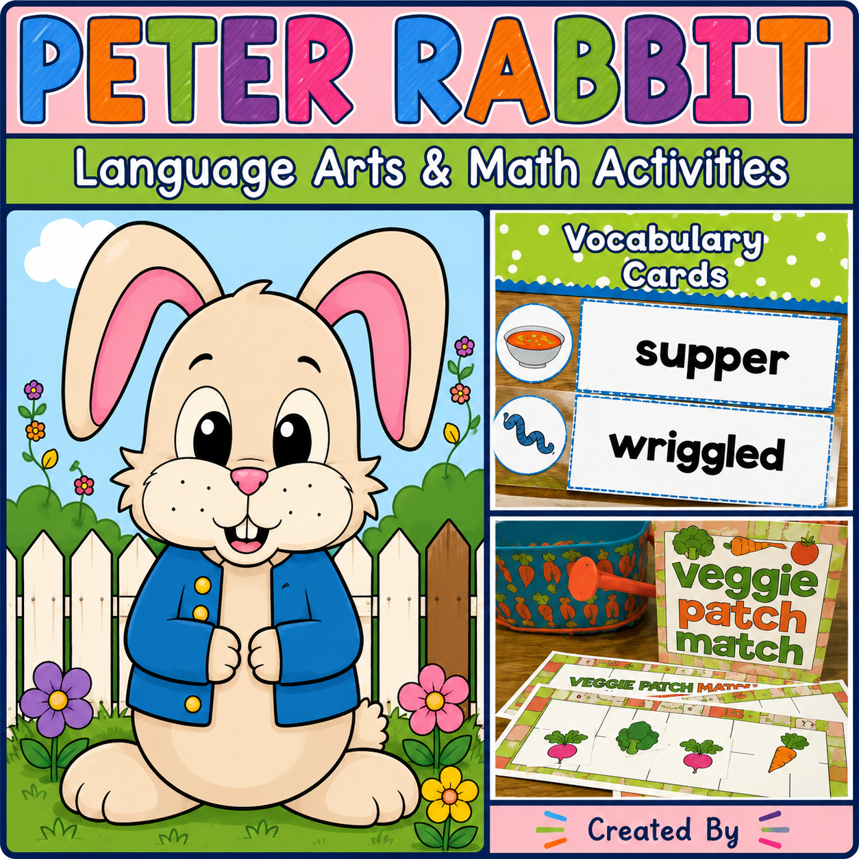 Peter Rabbit Activities | Language Arts & Math Printables for Elementary Students