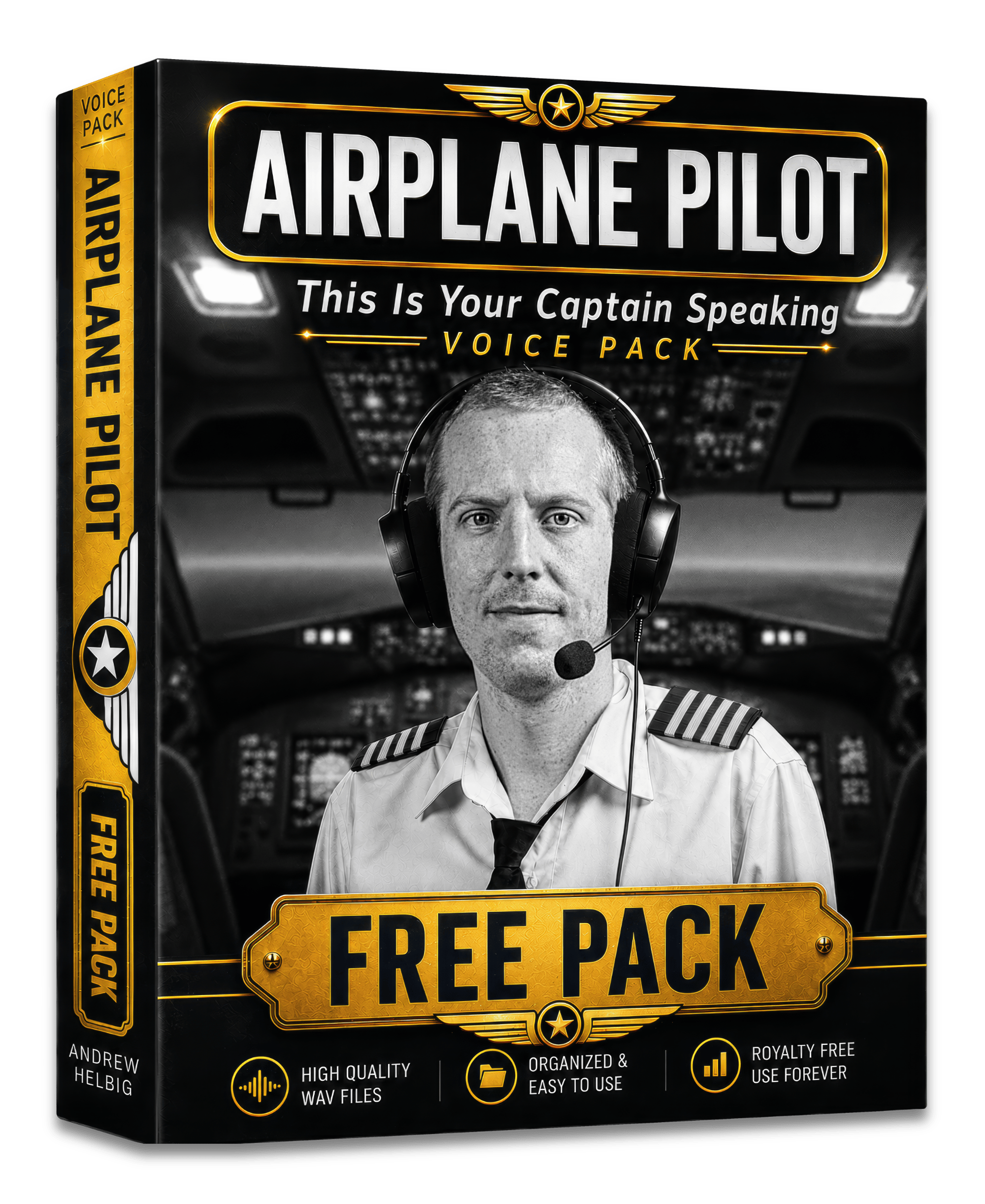 FREE SAMPLE - Airplane Pilot Voice Pack — This Is Your Captain Speaking