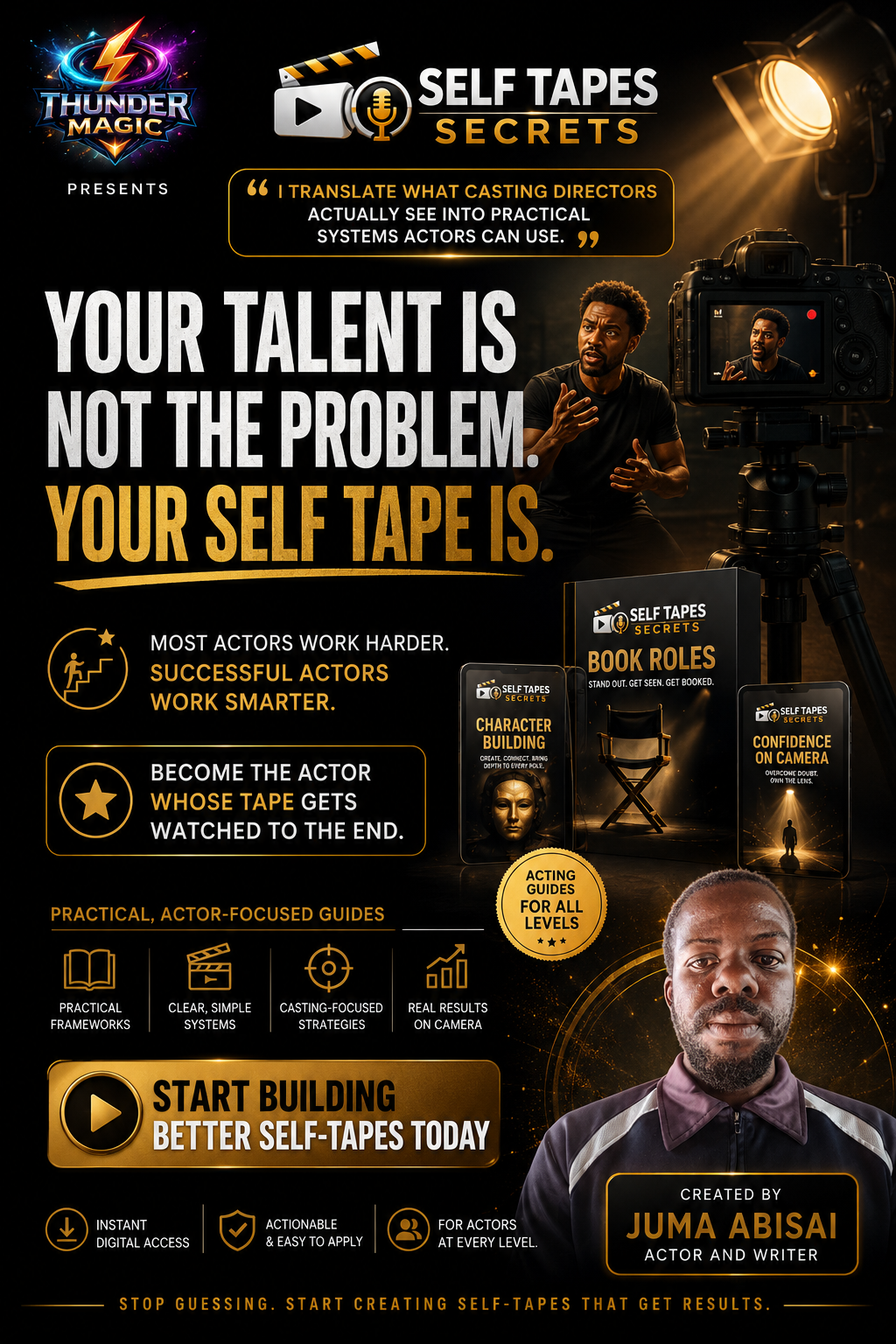 SELF TAPES SECRETS : BOOK MORE ACTING ROLES AND GET CALLBACKS IN KENYA AND WORLDWIDE