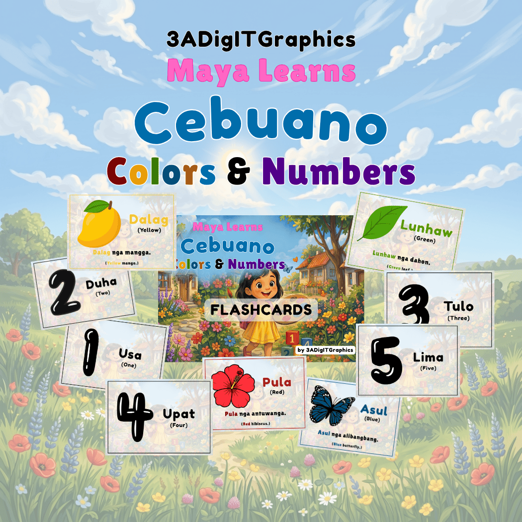 flashcards, cebuano, storybook