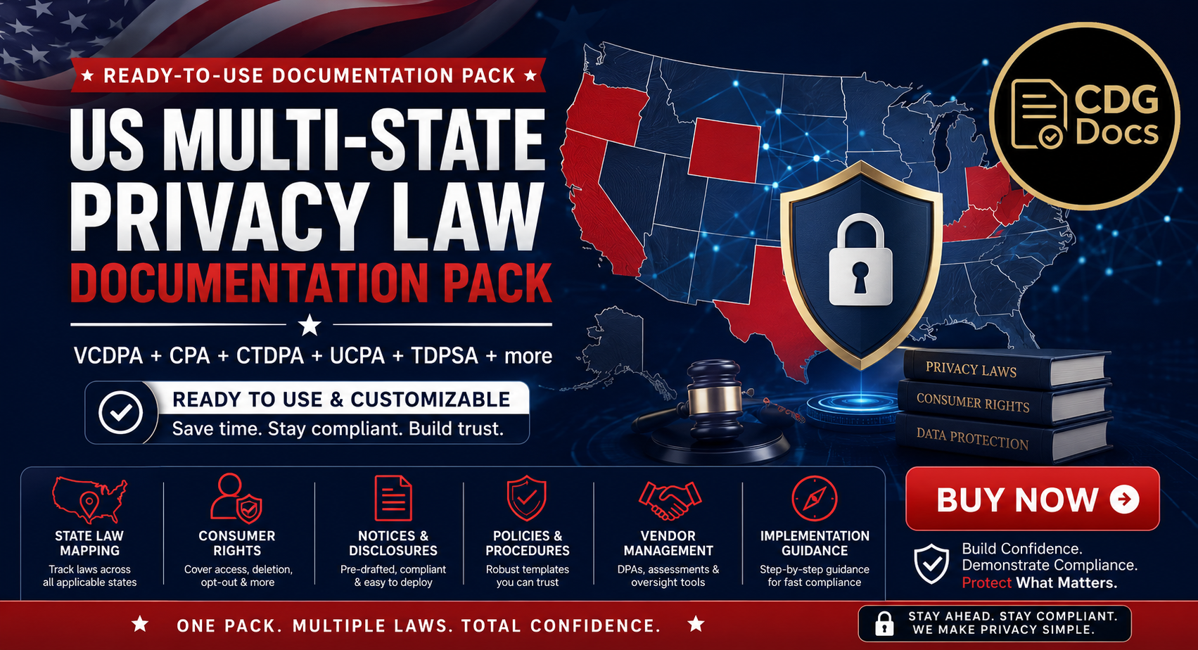 US Multistate Privacy Documentation Pack | US State Privacy Law ...