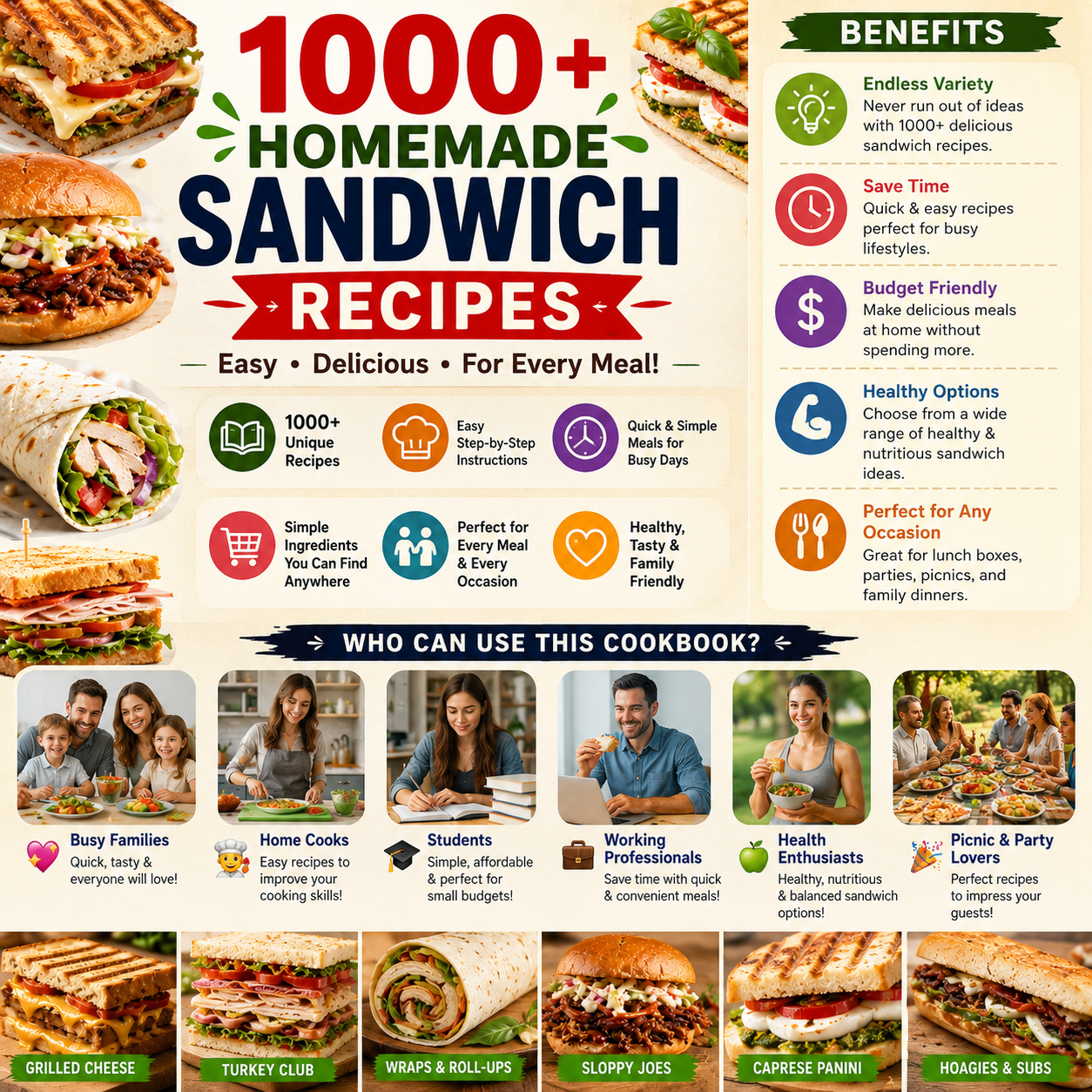 1000 Sandwich Recipes