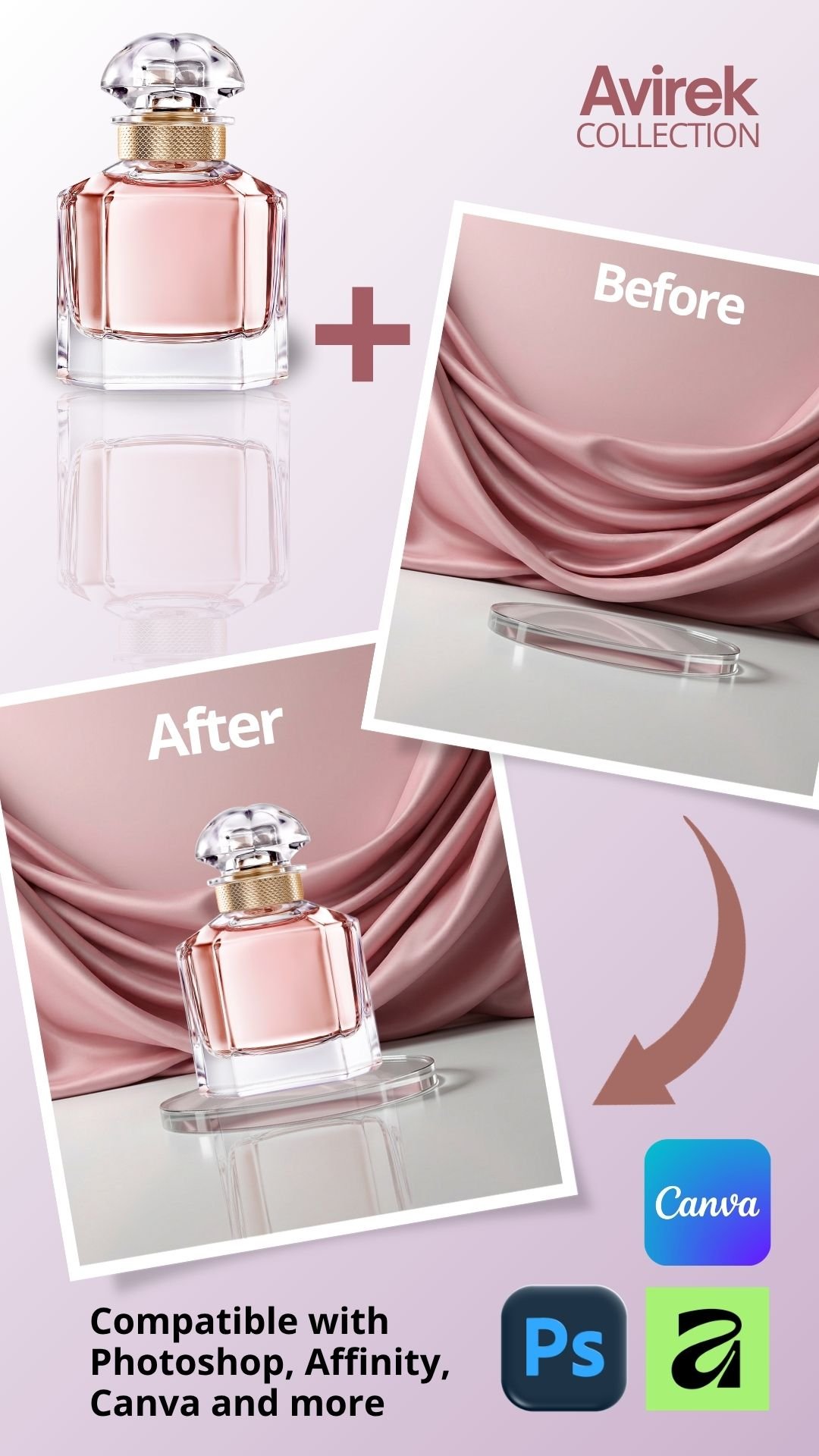 High-resolution advertising backdrops designed for Photoshop